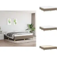 vidaXL Box spring bed taupe 180x200 cm tessuto - Letti e strutture letto