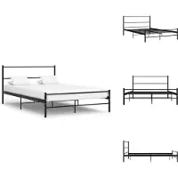 vidaXL Struttura letto in metallo nero 120x200 cm - Letti e strutture letto