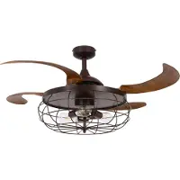 Beacon Lighting Ventilatore da soffitto Beacon luce Fanaway Industri marrone silenzioso