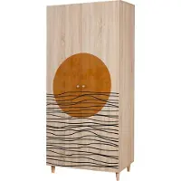 Skye Decor , Lidya 2 -974, armadio, Sonomo, 100 % PANNELLI DI PARTICELLE RIVESTITI IN MELAMMINA, 90 x 52 x 192 cm