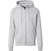 Element - Felpa con cappuccio - Icon Embroidery Zipped Sweatshirt Mid Grey Heather per Uomo in Cotone - Taglia L - Grigio