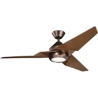 Kichler Ventilatore da soffitto a LED Jade, bronzo, silenzioso, Ø 152 cm, 60 W