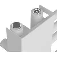 Neu.haus Radiatore per asciugamani 'Kviteseid' con distanza di collegamento di 50 mm in acciaio 146 x 45 cm Bianco