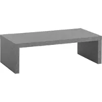 FineBuy Tavolino da salotto 110x55x35 cm Grigio Tavolino da divano Design intramontabile Tavolino da soggiorno Rettangolare Tavolino da salotto Semplice Tavolino da caffè Grande