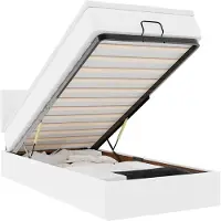 vidaXL Ottomana con materasso bianco 90x200 cm in Pelle finta