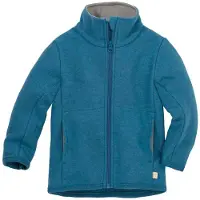 Disana Kids' Zip-Up Jacket Giacca di merino Bambini (74/80, blu)