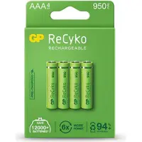 GP Batterier NiMH ReCyko AAA 950mAh 1.2V ricaricabile, 4 pezzi