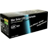 Mojawo Ghirlanda luminosa a LED solare anni '50, illuminazione natalizia, luce bianca calda