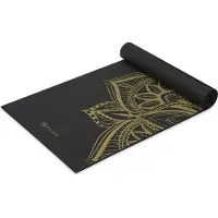 Gaiam 6 mm Premium Metallic Yoga Mat Tappetino yoga (61 x 173 x 0,6 cm, nero)
