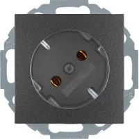 Berker 47271606 Presa SCHUKO a 45°, antracite, opaca B.3/B.7