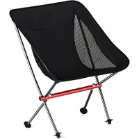 Basic Nature Travelchair Ultralight Low Rest Sedia da campeggio (48 x 46 x 68 cm, nero)
