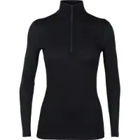 Icebreaker - Strato base in lana merino - W Merino 200 Oasis LS Half Zip Black per Donne - Taglia XS - Nero
