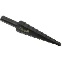 GEKO Punta a gradino HSS M2 TiAlN 4-12 mm | Punta di precisione per metallo e plastica, codolo cilindrico, incrementi di 1 mm, durevole e altamente resiliente.