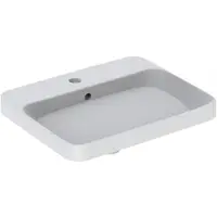 Geberit VariForm lavabo à encastrer rectangulaire, 550x450mm, avec trou pour robinet, avec trop-plein, 500.741.00.2, 500.741.00.2