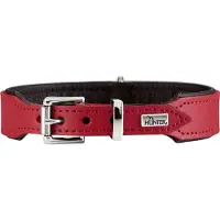 Hunter Collar Basic Collari per cani (Halsumfang 34-38 cm, rosso/nero)