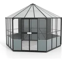 Vitavia Serra padiglione / voliera per uccelli "Circus 9000" nero 9,0 m²