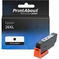 PrintAbout Cartuccia compatibile Epson 26XL (C13T26314012) - Nero fotografico Alta capacità