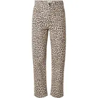 Rich & royal Vintage Straight Leopard Print Caffee Latte Taglia: W31L32 | Pantaloni Outlet | Donna