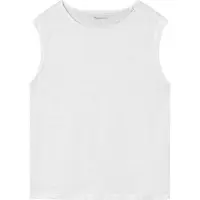 KnowledgeCotton Apparel Women's Loose Fold Up Linen Top Donna (XXL, bianco)