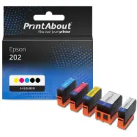 PrintAbout Cartuccia compatibile Epson 202 (C13T02E74010) - 5 colori Multipack