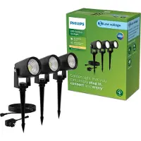 Philips Faretto LED per esterni PHI8720169386976 Reuel GardenLink IP44 1,5W 180lm 2700K nero 3 pz