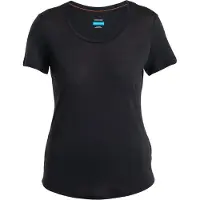 Icebreaker Women's Merino Cool-Lite Sphere III S/S Scoop Maglia merino Donna (XS, nero)