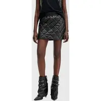 AllSaints Ottie Quilt Skirt Black Taglia: 10 | Minigonne Outlet | Donna | Nero