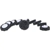 Ks Tools Tamponi di ricambio per la levigatura, Ø50mm ruota a strisce nera confezione da 10 pezzi