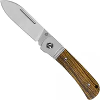QSP Knife Hedgehog Spear Point 142SP-B, Satin 14C28N, Bocote Wood, coltello da tasca slipjoint