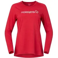 Norrøna Women's Fjørå Equaliser Lightweight Long Sleeve Maglietta da ciclismo Donna (XS, rosso)