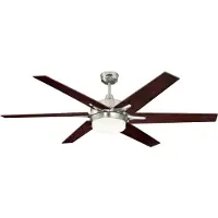 WESTINGHOUSE Ventilatore da soffitto con luce Cayuga, in legno, silenzioso