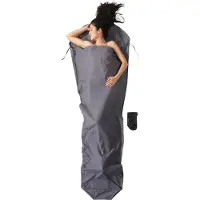 Cocoon MummyLiner Cotton Sacco a pelo da viaggio (241 x 90/56 cm, grigio)