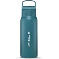 LifeStraw Go Laguna Teal GOST-650ML-TEAL Stainless Steel, bottiglia con filtro a 2 fasi, 650 ml