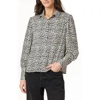 Scotch & Soda Button Up With Gathers Abstract Dots Taglia: XL | Magliette intime Outlet | Donna | Bianco