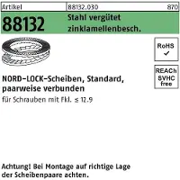 NORD-LOCK Dischi incollati DNL 27 SP (28,4 x 48,5 x 5,8) flZn S 50 pz