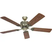 CasaFan Ventilatore da soffitto ECO ELEMENTS, rovere/ottone, Ø 132 cm, silenzioso