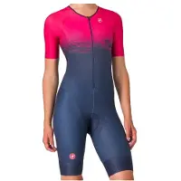 Castelli Women's Core Tri Suit S/S Tuta ciclismo intera Donna (XS, blu)
