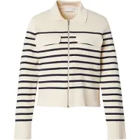 Rich & royal Striped Knit Jacket Pearl White Taglia: XS | Giacche corte Outlet | Donna | Bianco
