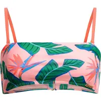Superdry per donna. W3010398A Top bikini a fascia tropicale rosa (L), Beachwear, Polister riciclato, Sostenibile