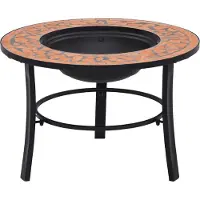 vidaXL Caminetto mosaico in Vetroceramica terracotta 68 cm