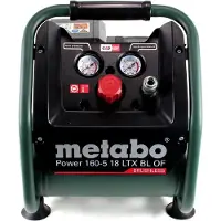 Metabo Power 160-5 18 LTX BL OF Compressore a batteria 18 V 8,0 bar Brushless + 2x batteria 10,0 Ah + caricabatterie
