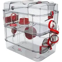 Zolux 2-story cage for hamsters, mice and gerbils - Rody3 duo - L 41 x D 27 x H 40.5 cm - Grenadine
