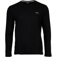 BOSS per uomo. 50535870 Maglietta nera a nido d'ape (S), Nero, Homewear, Cotone, Manica lunga