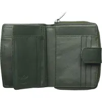 Golden Head Valencia Portafoglio Protezione RFID Vera Pelle 12 cm verde