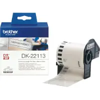 Brother Etichetta DK-22113 - Nero su trasparente (62 mm)
