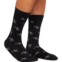 DEDICATED Socks Sigtuna Bike Pattern Calze casual (41-45, nero)