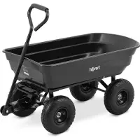 Hillvert Carrello da giardino - 300 kg - ribaltabile - 75 L