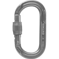 Edelrid Oval Power 2500 Screw II Moschettoni a ghiera nero/grigio