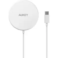 Aukey Aircore Caricabatterie magnetico Qi Wireless 15W - bianco