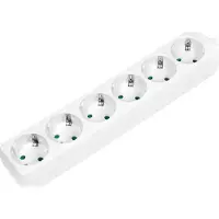 Logilink LPS238 Presa di corrente , a 6 vie, senza interruttore, bianca
